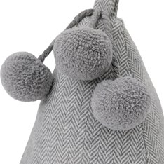 Grey Pom Pom Doorstop Image