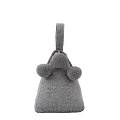 Grey Pom Pom Doorstop Image