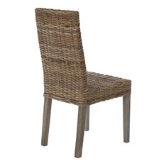 Grey Rattan Dining Chair Image