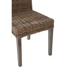 Grey Rattan Dining Chair Image