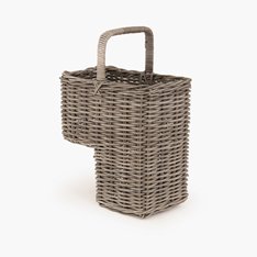 Grey Rattan Stair Basket Image