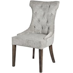 Grey Silver Ring Back Dining Chair 