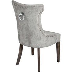 Grey Silver Ring Back Dining Chair  Image