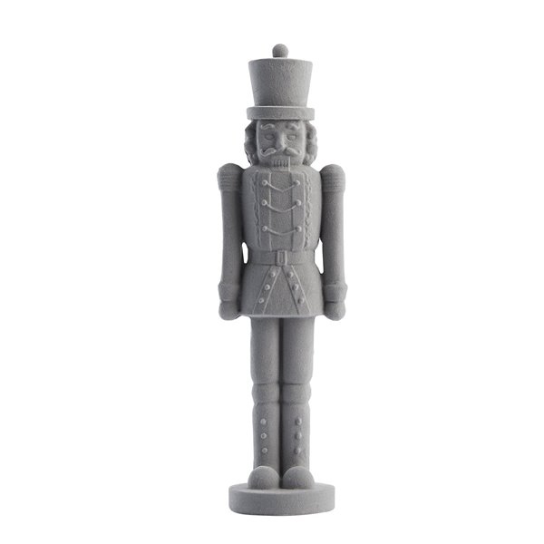 Grey Standing Nutcracker Soldier