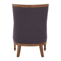 Grey Upholstered Mahogany Armchair Image