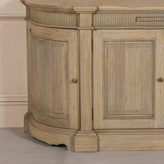 Grey Wash Curved End Cabinet Image