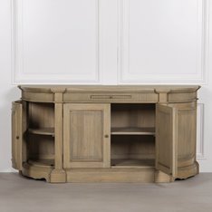 Grey Wash Curved End Cabinet Image