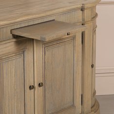 Grey Wash Curved End Cabinet Image