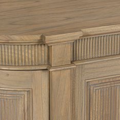 Grey Wash Curved End Cabinet Image