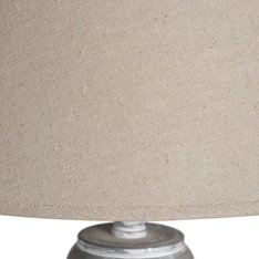 Grey Washed Floor Lamp and Natural Shade  Image