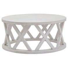 Hamptons Round White Coffee Table Image