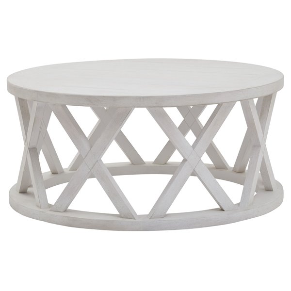 Hamptons Round White Coffee Table