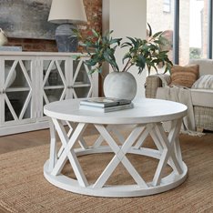 Hamptons Round White Coffee Table Image