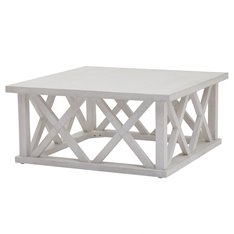 Hamptons Square White Coffee Table Image