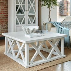 Hamptons Square White Coffee Table Image