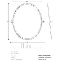 Oval Framed Tilting Mirror Image