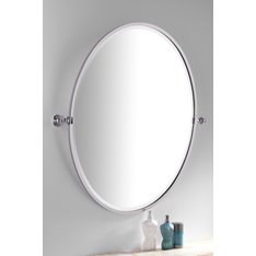 Handmade Bathroom Oval Framed Tilting Mirror Image
