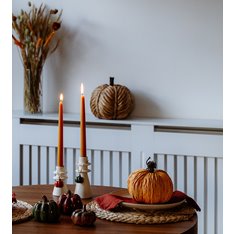 Handmade  Burnt Orange Straw Pumpkin Image
