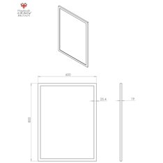 Handmade Rectangular Bathroom Mirror Image