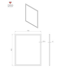 Handmade Rectangular Bathroom Mirror Image