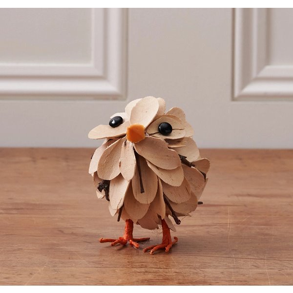 Handmade Wooden Feather Easter Chick 