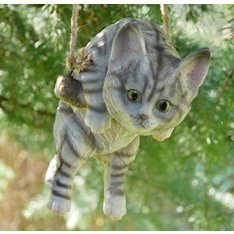 Hanging Tabby Cat Ornament Image