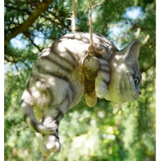 Hanging Tabby Cat Ornament Image