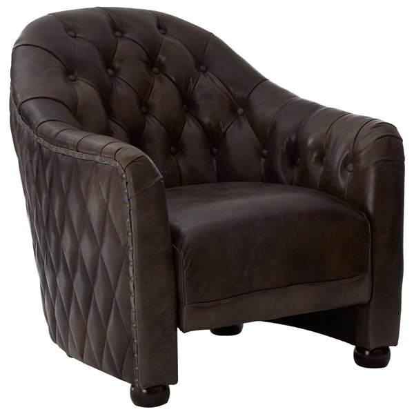 Harlequin Leather Tub Chair