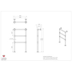 Henley 3 Rail Floor Standing Towel Warmer Image
