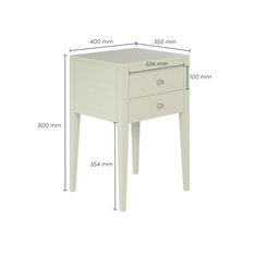 Henley Sage Green Bedside Table Image