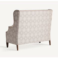 High Back Natural Upholstered Sofa Bench Image