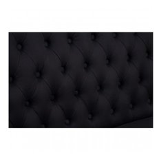 High Back Oak & Black Sofa Bench Image