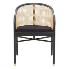 Holmbury Curved Cane and Black Dining Chair Image