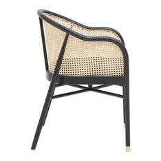 Holmbury Curved Cane and Black Dining Chair Image