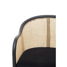 Holmbury Curved Cane and Black Dining Chair Image