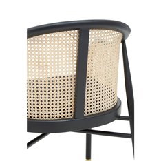 Holmbury Curved Cane and Black Dining Chair Image