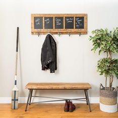 Industrial Hallway Blackboard with hooks Image