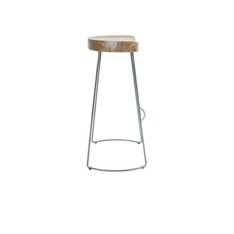 Industrial wood & Steel Bar Stool Birdcage Image
