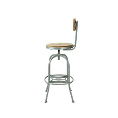 Industrial wood & Steel Bar Stool Image