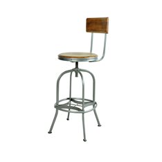 Industrial wood & Steel Bar Stool Image