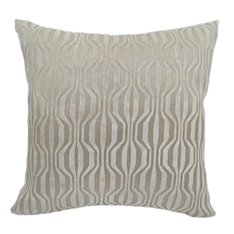 Ivory Geometric Velvet Cushion Image