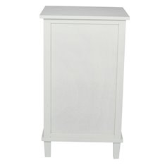 Ivory Mirrored 3 Drawer Bedside Cabinet Image