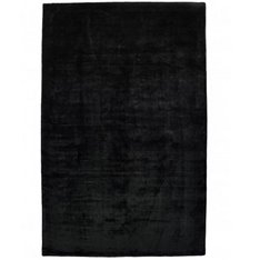 Jet Black Karma Silk Feel Rug Image