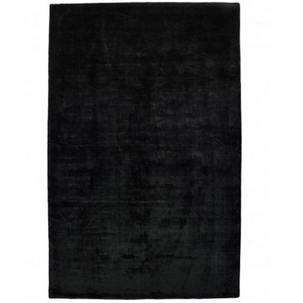 Jet Black Karma Silk Feel Rug