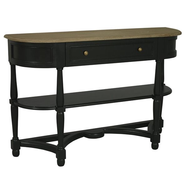 Juliet Black One Drawer Console Table 