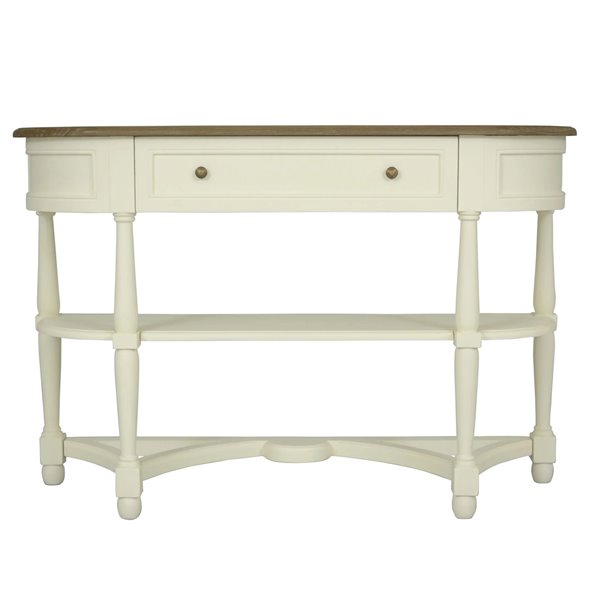 Juliet Vintage White One Drawer Console Table