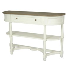 Juliet Vintage White One Drawer Console Table Image