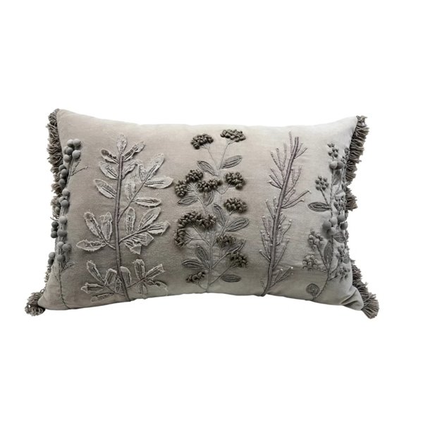 Kew Appliqué Flower Cushion
