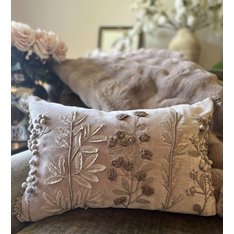Kew Appliqué Flower Cushion Image