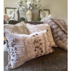 Kew Appliqué Flower Cushion Image